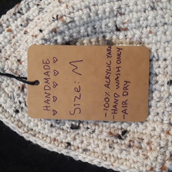 Handmade Crochet Corset back Brallete Tan Tweed color Size medium - Picture 3 of 4